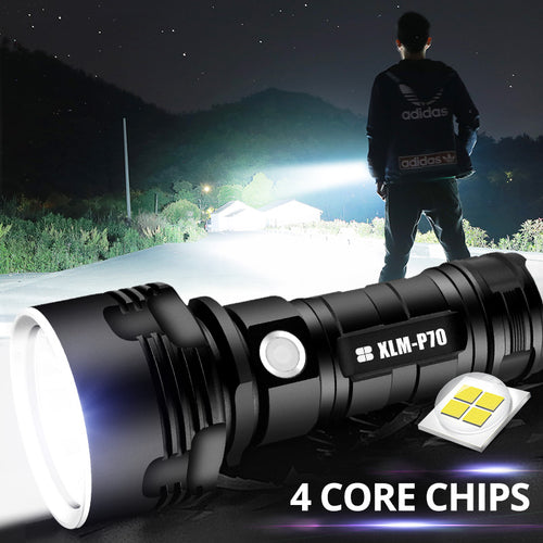 Rechargeable Super Powerful 5000mAh LED Flashlight with Waterproof